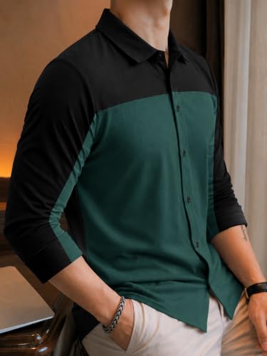 Image of Noble Monk Men's Full Sleeve Shirt | Casual Shirt for Men | Stylish Cotton Blend | Comfortable Everyday Wear | Button Down Clothing | Travel & Outdoor Apparel