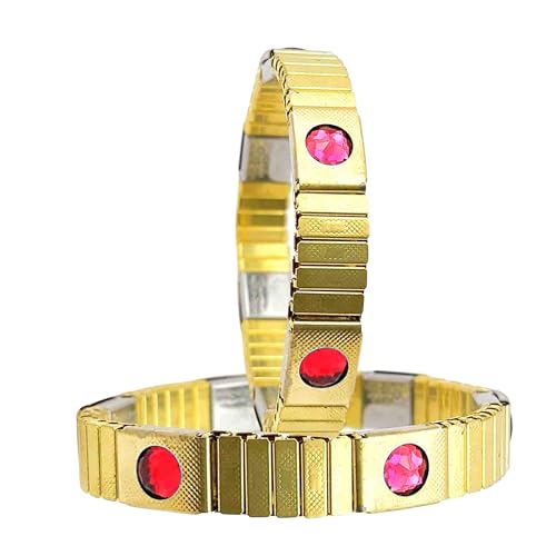 Buy Bracotive Combo Gold Polish Stretchable Chain Bp Bracelet