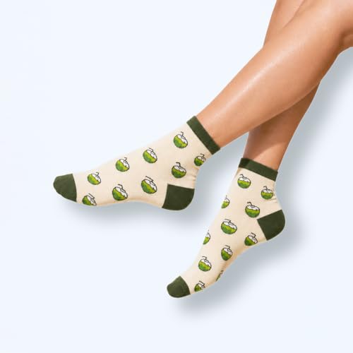 Image of Mint & Oak Low Cut Ankle Women Socks, Christmas Gift Quirky Socks For Friends, Cute Funky Socks, Christmas Secret Santa Gifts For Women