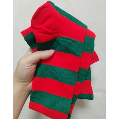 Image of Womens Thigh High Socks Athletic Stripe Cute Colorful Over the Knee High Sock Colorful Long Tube Sock