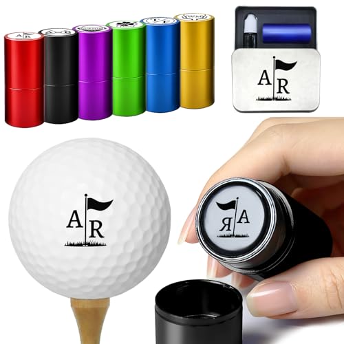 ONFAON Custom Golf Ball Stamp, Personalized Name Golf Ball Marker Stamp with Monogram Logo, Reusable...