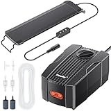 Pawfly 9W Aquarium LED Light for 12 to 18 Inch Fish Tanks with Aquarium Air Pump 50 GPH Fish Tank Oxygen Pump for 10-60 Gallon Fish Tanks
