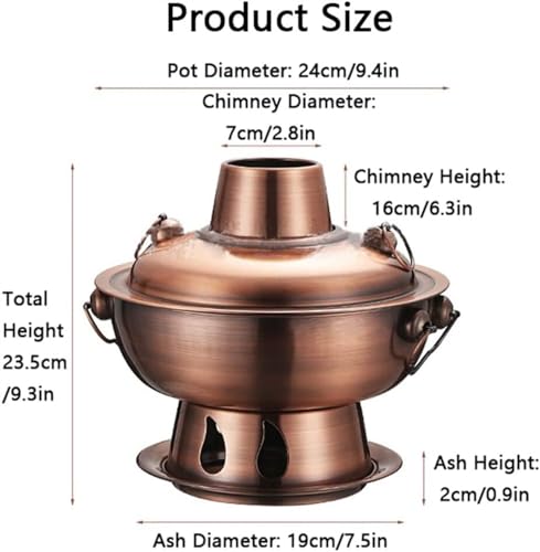 Olla china para hotpot de acero inoxidable 24cm miniatura 2