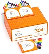 Amazon.com: Shuttle Art 304 Pack Washable Markers, 8 Colors Broad