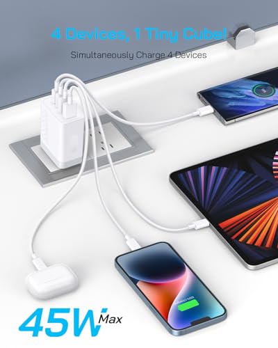 Cargador USB C de pared 30W con puertos duales tipo C y A 5