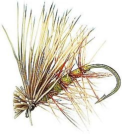 Elk Hair Caddis Olive Fly Fishing Flies. 1 Dozen Flies