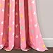 Lush Decor Baby Unicorn Heart Rainbow Star Blackout Window Curtain Single Panel, Pink & Multicolored