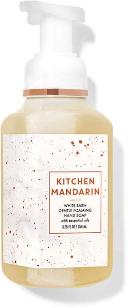 White Barn Candle Company Bath and Body Works Gentle Foaming Hand Soap w/Essential Oils- 8.75 fl oz - Winter 2020 - Many Scents! (White Barn Kitchen Mandarin)