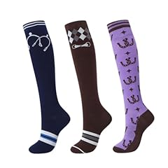 Horse Hardware/Coffee Diamond Grid/Purple Horseshoe Print