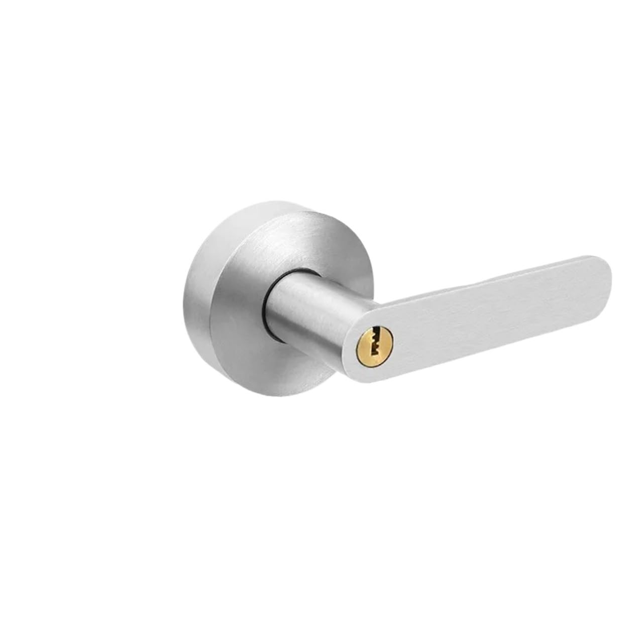 Sxolcoufoh Silver With Key Spherical Lock Bathroom Bedroom Room Indoor 1Pcs(Silver With Key)