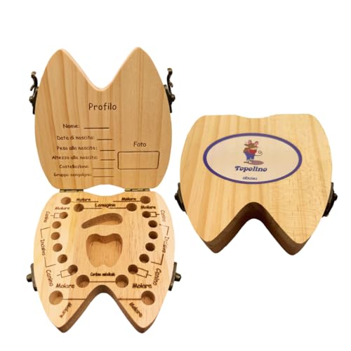 😃 Un regalo ideale per un meraviglioso ricordo dell'infanzia: la scatola per denti del topolino Perez è un regalo originale e di alta qualità per i ragazzi e le ragazze che hanno l'età di caduta dei denti da latte. Un meraviglioso ricordo d'infanzia con un valore incalcolabile quando sono più grandi.