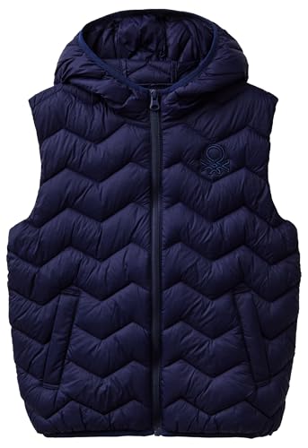 United Colors of Benetton Chaleco 2twdcj00r Chaqueta, Turquesa, 140 cm para Niños