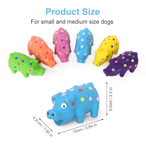 6 Juguetes de Cerdito Sonoro para Perros, 4 Pulgadas miniatura 2