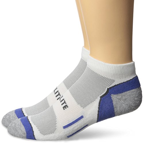 Top Flite Men's Sport Performance Mesh Upper Low Cut Ultra Dri Socks 2 Pair Pack, Blue, Shoe Size 9-13
