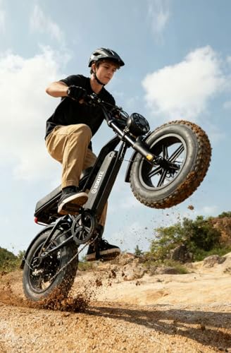 Image of 1500W Peak Electric Bike for Adults, 28MPH 48V 13Ah Removable Battery, 60 Mile Range, 16 inchx4.0 inch Fat Tire, 7-Speed E-Bike with Dual Suspension - Commuter Ebike for Men & Women