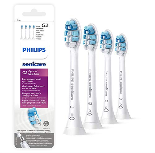 Toothbrush Replacement Head HX9034 G2 Compatible with Philips Sonicare toothbrushes, The Best Gum Care Toothbrush Head,FlexCare, Healthy White, (4pk)