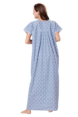 Image of Soulemo Women's Pure Cotton Floor Length Nighty 1682