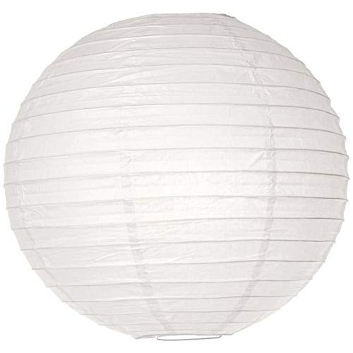 Luna Bazaar Paper Lanterns (10-Inch, Parallel Style Ribbed, White, Set Of 10) - Rice Paper Chinese/Japanese Hanging Decorations - For Home Decor, Parties, And Weddings #TOP6