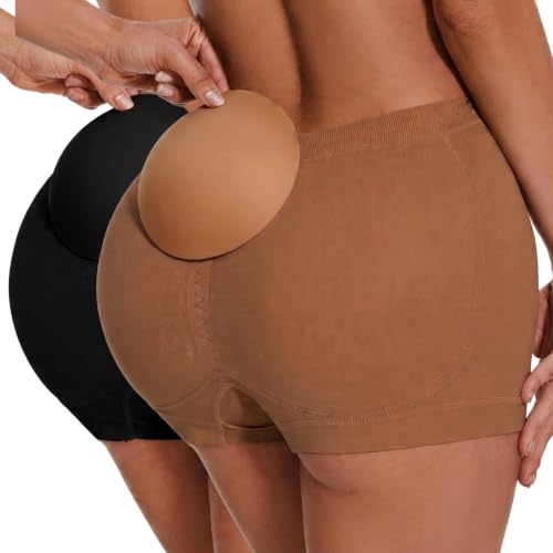 Image of Zimi Collection Tummy Control High Waist Butt Lifter Panties Padded Underwear for Women Hip Enahncer Body Shaper Boyshort