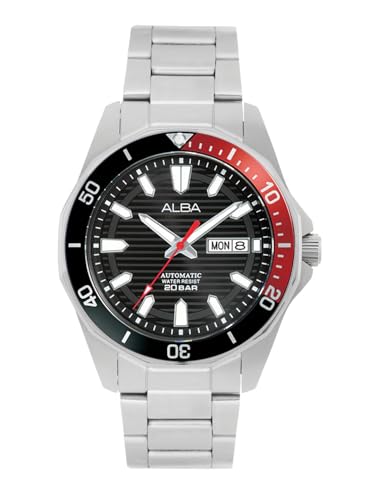 Alba Stainless Steel Men Analog Wristwatch Al4457X1, Black Dial, Silver Band (B0CD81P279) Amazon Price History, Amazon Price Tracker