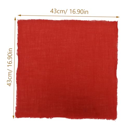 Servilleta de tela ovalada roja de poliéster 43x43 cm miniatura 2