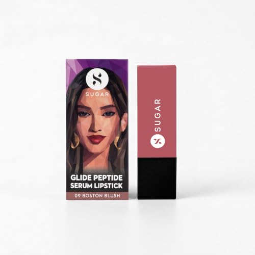 Image of SUGAR Glide Peptide Serum Lipstick 09 Boston Blush | India's 1st Serum Lipstick