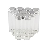 アルミ蓋の保存瓶 Amazon｜48個7ml-22x40mmアルミ蓋付き透明ガラス瓶、スパイス