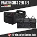 NoGuZ - 2er Set Premium Kofferraumtasche inkl. Organizer (verstärkte Ausführung) - Auto Faltbox 35 Liter & Kofferraum-Tasche für Rückbank mit viel Stauraum - Autotasche faltbar als Aufbewahrungsbox