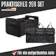 NoGuZ - 2er Set Premium Kofferraumtasche inkl. Organizer (verstärkte Ausführung) - Auto Faltbox 35 Liter & Kofferraum-Tasche für Rückbank mit viel Stauraum - Autotasche faltbar als Aufbewahrungsbox