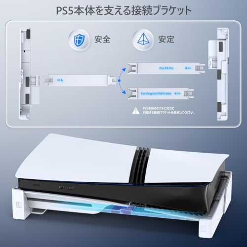 【PS5/PS5 Slim/PS5 Pro対応】PS5 Slim 横置きスタンド 放熱改善 転倒防止 地震対策 傷付き防止 新型PS5スタンド PS5/PS5 スリム 通常版とデジタル版両対応 PS5周辺機器
