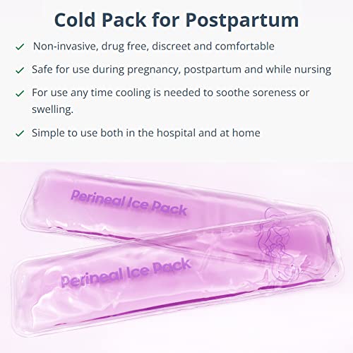 Image of Perineal Cooling Pad, Postpartum Cold Packs Gel Bead Ice Pack Cold Therapy for Women After Pregnancy and Delivery, 2 Ice Pack and 2 Cover (Purple Gel Ice Pack)