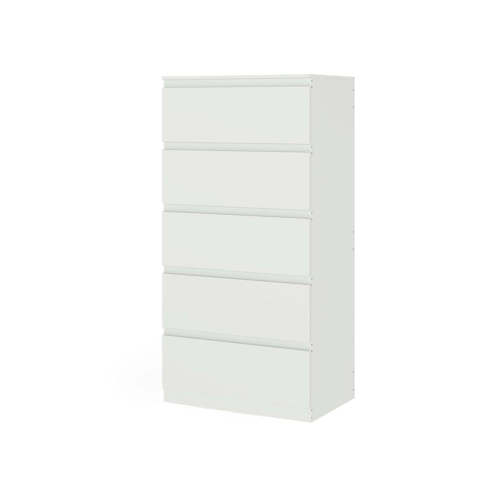 Cajonera, Ancho 60 cm, Armario con 5 Cajones, Muebles Dormitorio, Ideal para Salón, Dormitorio, Habitación Infantil, Despacho, Blanco, 60 cm × 40 cm × 120 cm