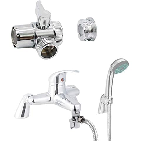 Zotti Tap Diverter Valve Attchment - 28mm | for Kitchens & Bathrooms Sinks | Polished Chrome Faucet Adapter for Taps | Add to Showers, Baths Or Sinks for A Bidet Sprayer Cover