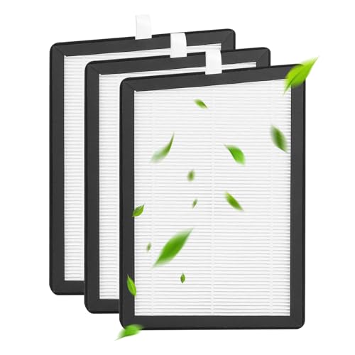 SuQurtom 3 Pack HEPA Filter Compatible with Meaco 12L Dehumidifier and Air Purifier, Trapezoidal Replacement Filter with One Slanted Edge, Not for Arete Series