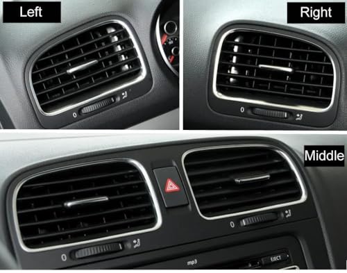 Grilles de ventilation chromées d'aération VW Golf 6 MK6 finition premium