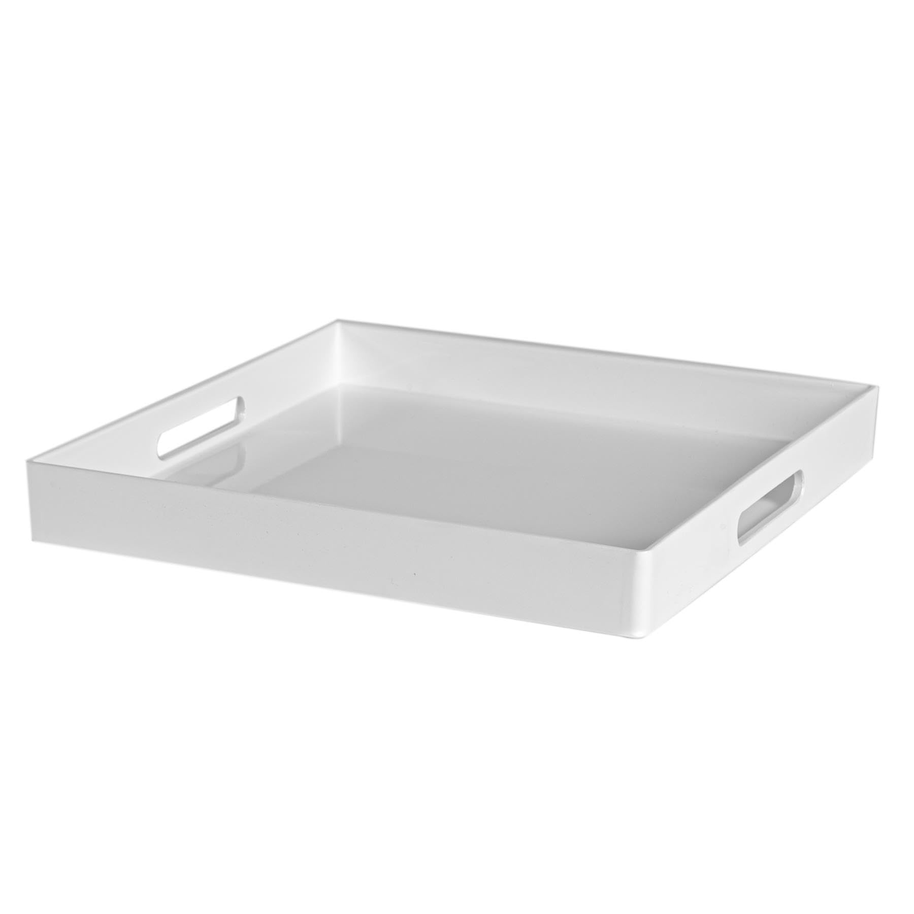 Argon Tableware Square Serving Tray 33cm - White Melamine - Home & Catering Use