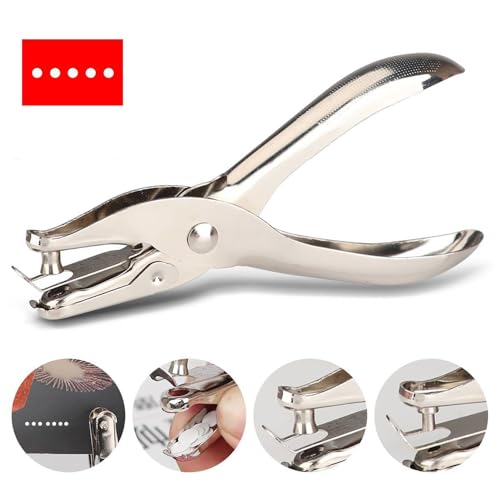 Einzellochstanze,Metall Stanzzange,Rundloch Lochzange, Lochdurchmesser 3 mm,Handmotivstanzer Lochstanzer für DIY Papier, Fotos, Grußkarten, Karten