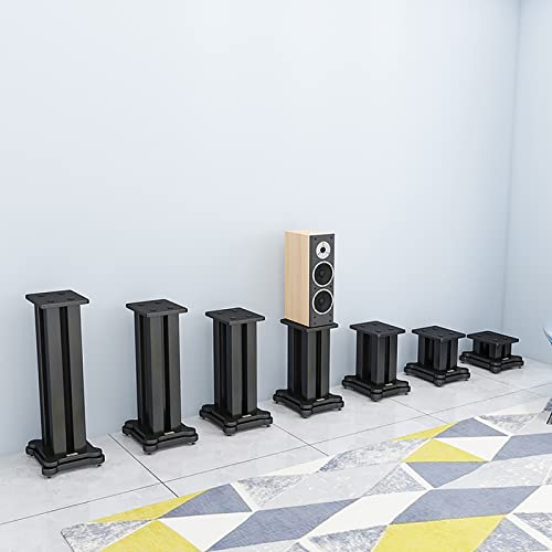 Supports d'enceintes en acier robuste avec pointes d'isolation acoustique