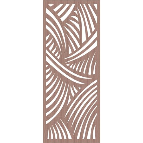 Image of Chester Decorative Pierced Fretwork Wood Wall Panels, 31 3 /8 inchW x 79 3 /8 inchH x 3 /8 inchT, Walnut