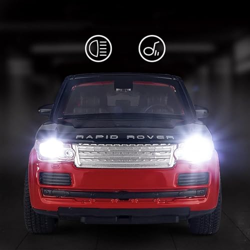 Image of 1:32 Scale Range Rover SUV Toy Car|Metal Diecast Car for Kids with Openable Doors, Sound, Light Effects (Black)