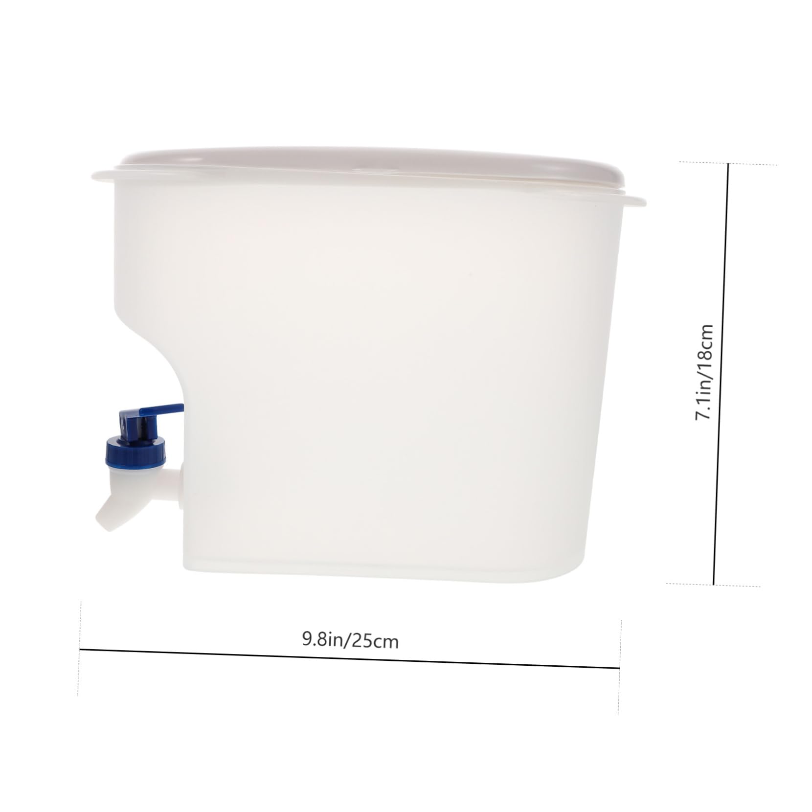 SOLUSTRE 1pc Water Container with Faucet Food Grade Water Storage Box for Camping Parties and Buffets Dust White