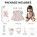 SCOM Lifelike Reborn Doll, Full Silicone Body - 18 Inch Realistic Dolls Girl with Long Hair Handmade, With Cloths and Accessories, For Christmas, Birthdays, Idea Gift for Mothers, Girls and Collectors