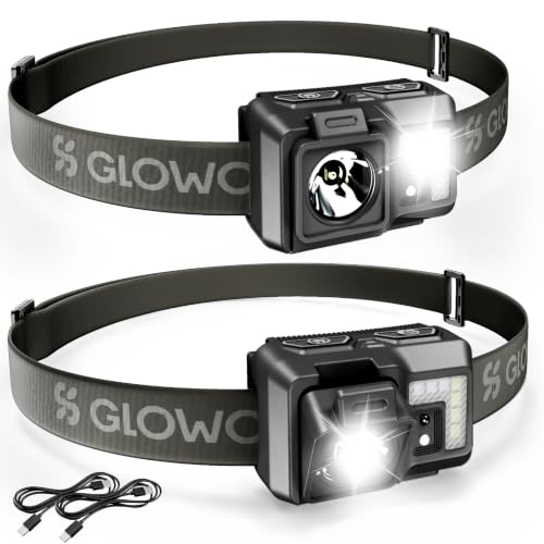 Led Headlamp Rechargeable, Super Bright Headlight Flashlight with Red Light