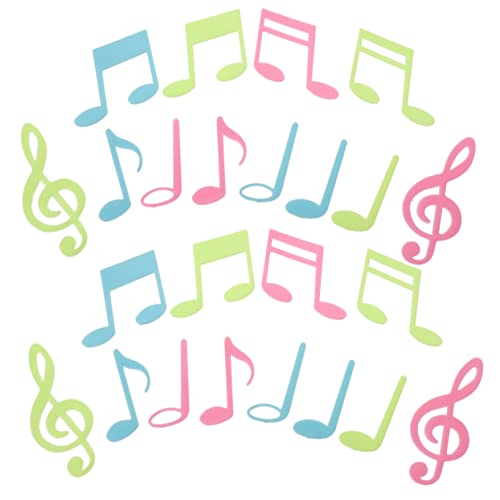 Vinilo decorativo musical notas luminosas