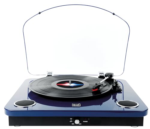 DUAL Platino Vinilo Bluetooth entrante/saliente Altavoces integra...