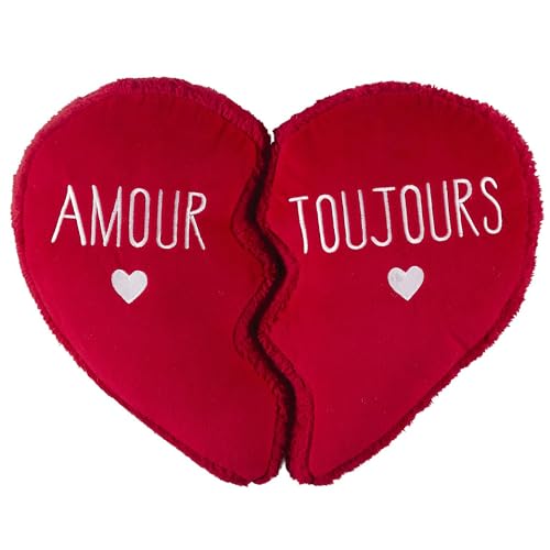 Linnea Coussin détachable Polyester Forme de Coeur 35x40 cm Amour Toujours Rouge