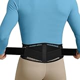 Thin & Lightweight Back Brace for Lower Back Pain Relief – Slim, Breathable Back Support Brace for Sciatica, Herniated Disc – Adjustable Lumbar Support Belt for Men & Women, All Day Comfort