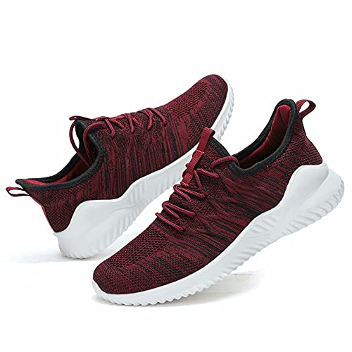 Image of Mens Running Shoes Slip-on Walking Sneakers Lightweight Breathable Casual Soft Sole Trainers