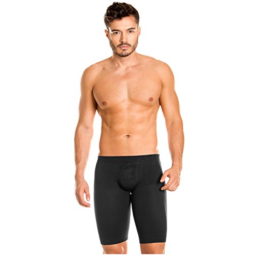 LT.Rose 22996 Long Boxer Briefs Butt Lifter for Men Ropa Interior de Hombre Negro
