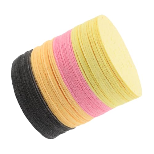 UKCOCO 60 Piezas Limpiador Facial almohadillas limpiadoras de cara esponjas faciales de celulosa esponjas comprimidas faciales rondas de cara de algodón